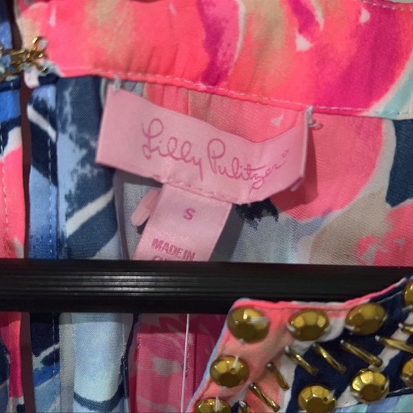 Lilly Pulitzer Arielle Romper Size Small NWT in high tide - Picture 5 of 9